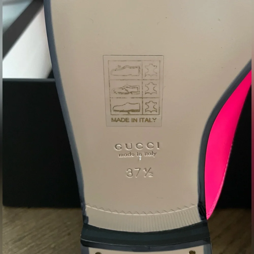Gucci Hot Pink 37 1/2 Princetown Mules - Picture 6 of 16